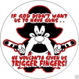 YOSEMITE SAM ...TRIGGER FINGERS STICKER