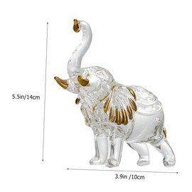 Gatuida Crystal Elephant Figurine Elegant Desktop Decor Craftsmanship Crystal Material for Home Decoration Lovely Animal Sculpture for Special