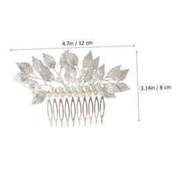 FRCOLOR Bridal Hair Comb with Design Vintage Style for Weddings Parties and Special Occasions Elegant Leaf and Accents for Brides and Bridesmaids