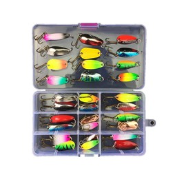 JasCherry Fishing Lure Artificial Bait Spinner Fishing Bass Bait Spinner Lure Colourful Fishing Lure Spinner Blinker for Pike, Zander, Perch, Trout