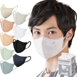 [アイリスオーヤマ] マスク 不織布 立体 3D 30枚入 ふつうサイズ JIS規格適合 小顔 デイリーフィット DAILY FIT 血色 チーク カラー くちばし 個別包装 使い捨て おしゃれ 耳が痛くならない RK-F30SW ホワイト 白