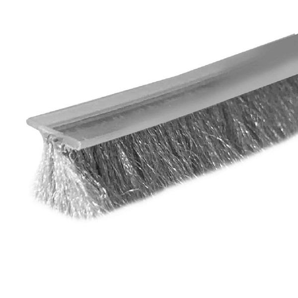 Gray Pile Brush Weather Stripping for Doors (423PB-GY) in (50