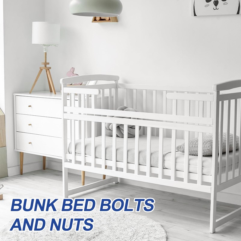PATIKIL 8 Set Bunk Bed Bolts and Nuts Kit, M6x80mm