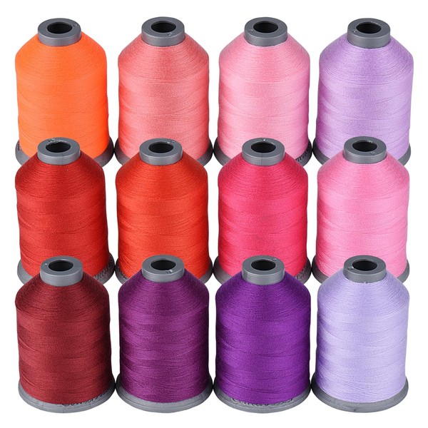 Simthread All Purposes Sewing Thread, 12 Spools 765Y (700M) Each