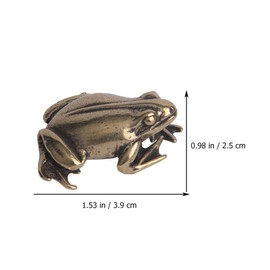 BESPORTBLE Brass Collection Frog Small Statue Animal Figurines Miniature Lucky Frog Animal Statues Decoration