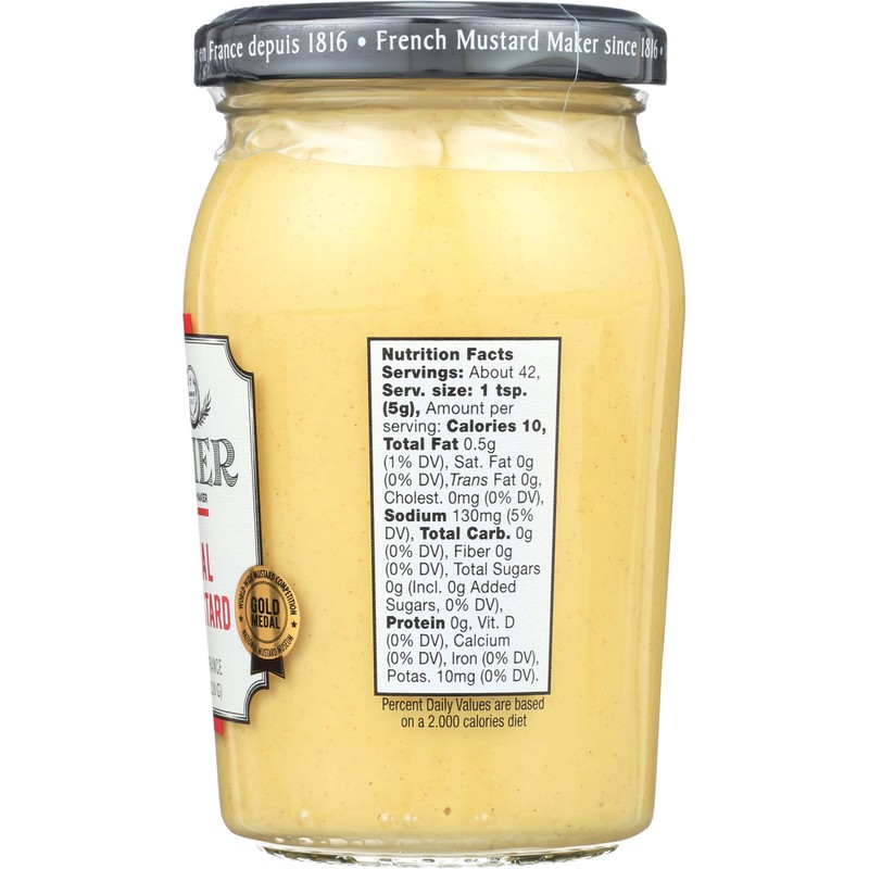 BORNIER Original Dijon Mustard, 7.4 Ounce