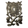 Decorative Flower Switch Plate Cover Recycled Metal Made in Haiti,