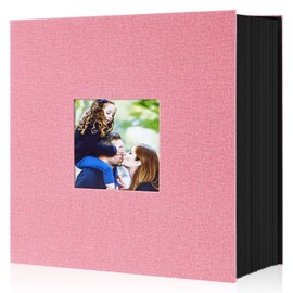 Ywlake Photo Album 4x6 1000 Pockets, Extra Large Capacity Linen Cover Picture Albums Holds 1000 Horizontal and Vertical Photos Pink