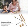 Triangle Percussion Instrument Set Wood Musical Percussion Instrument Toy for