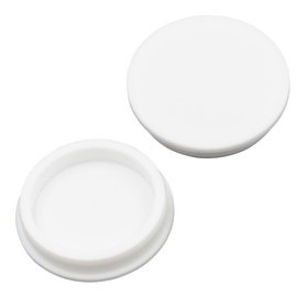 EASYEAH T-Shaped Silicone Rubber Hole Plug 76.3 mm/3 in Soft Flexible Rubber Stopper Tube End Cap Cover Waterproof Sealing Hole Plugs for Bottles, White, 2 Pcs