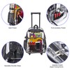 Rolling Clear Backpack, Heavy Duty Cold-Resistant Security Transparent PVC Backpack