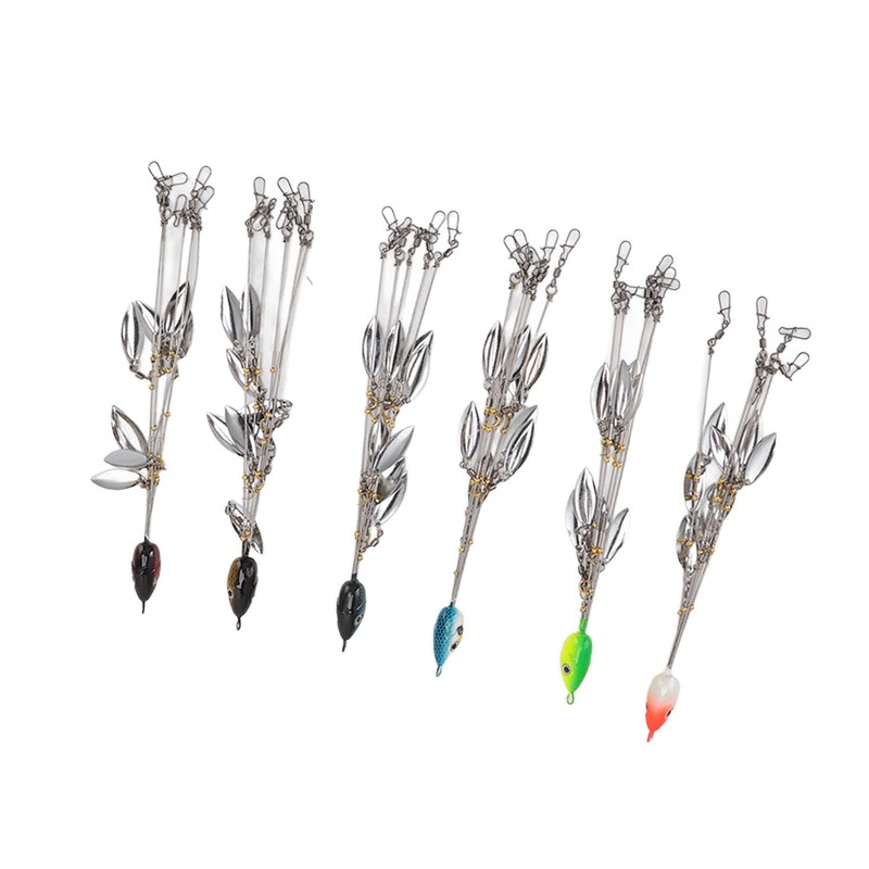 6 Pcs Umbrella Rigs with Sequin Fishing Rigs Lure 5