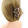 Meilliwish Flower Beautiful Hair Claw Clip for Women (D68)(Brown)