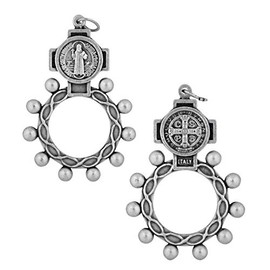 Venerare 2" Traditional Rosary Ring | 6 Dual Holy Subjects | Prayer Accessories | Catholic Gift for Confirmation | Christian Home Goods, Metal enamel