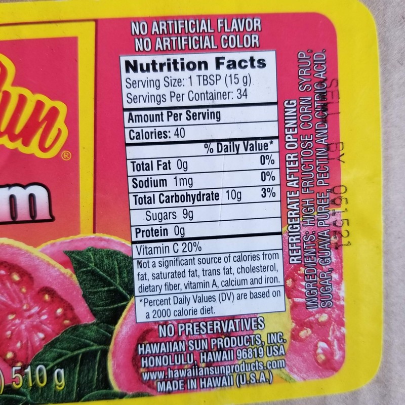 Hawaiian Sun Guava Jam, 18 oz. Island Favorite Since 1952,