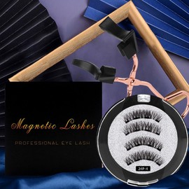 AIXXCUVQ Magnetic Suction False Eyelashes For Eye-catching Effect Transparent Soft Stem Fiber Non Stick Eyelashes Cosy, KS01-3