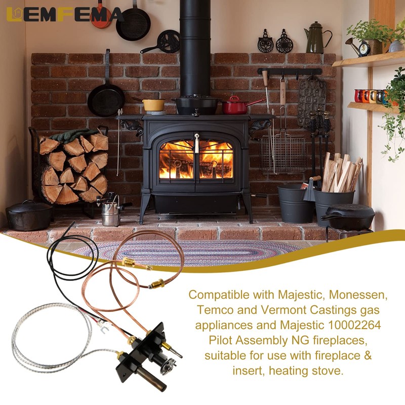 Lemfema 10002265 Propane and Natural Gas 3 Way Pilot Assembly