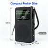 Portable AM/FM/SW Pocket Radio with LED Flashlight, 3.5mm Headphone Jack