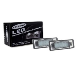LETRONIX SMD LED Number Plate Light Module Suitable for Tucson Facelift / i40 Notchback Saloon / Sportage Type QL / Ceed / ProCeed / Ceed GT / Type CD / Stonic / e-Soul with E-mark