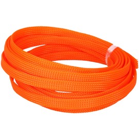Othmro 5m Cable Tidy Sleeve, Diameter 8mm, Braided Cable Management Protector, Cable Organizers Wire Tidy Tube for Desk TV PC, 1 Pc Orange
