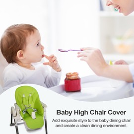 Baby High Chair Cover - 31.52x15.76 inches PU Leather Feeding Seat Protection Covers | Cushion Chairs Cover, Waterproof Dining Chair Attachments Safety Pads for Boys Girls