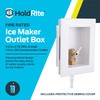 Holdrite HR-IMR-P-0 Fire-Rated Ice Maker Outlet Box, White
