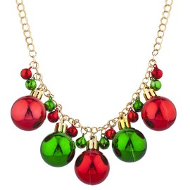 Lux Accessories Christmas X-Mas Holiday Jingle Bells Necklace (GOLD)