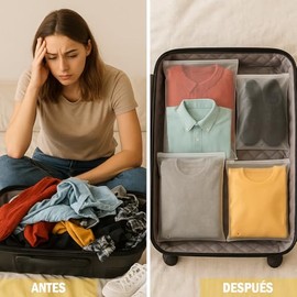Bolsa Organizadora de Viaje Bolsas Esmerilada Resellable Boutique Envio Ropa Cremallera Zipper Multiuso | 50pzs (25x35cm)