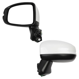 Dasbecan Driver Side Mirror Compatible with 2015-2020 Honda Fit Non-heated Manual Fold Power Glass Left Mirror White Replaces HO1320332(3PINS)
