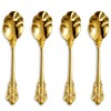 KEAWELL Premium 4-Piece 6" Tea Spoon Set, 18/10 Stainless Steel,