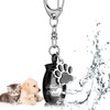 Looking Waterproof Mini Urn Pet Urn Capsule Keychain Pendant, Memorial