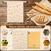 2‑Pack Beeswax Bread Bags, Detachable, for Keeping Bread Fresh
