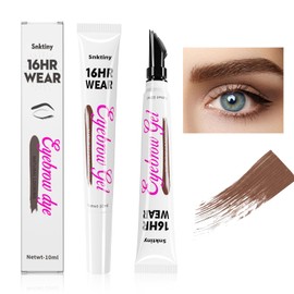 Snktiny Eyebrow Gel with Eyebrow Brush - Eyebrow Pencil Brown with Non-Dry Design, Eye Brown Makeup Creates Natural Looking Brows Effortlessly and Stays on All Day, Light Brown