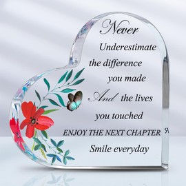 Christmas Gifts for Coworkers Farewell Leaving New job Going Away Promotion Goodbye Womens Birthday Retirement Gifts Stocking Stuffers for Women Coworker Boss Acrylic Plaques Keepsake Gifts