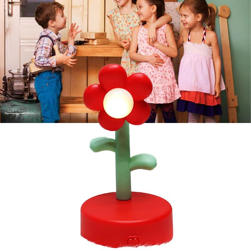 Mini LED Desk Lamp, Cute Flower Table Lamp, LED Night