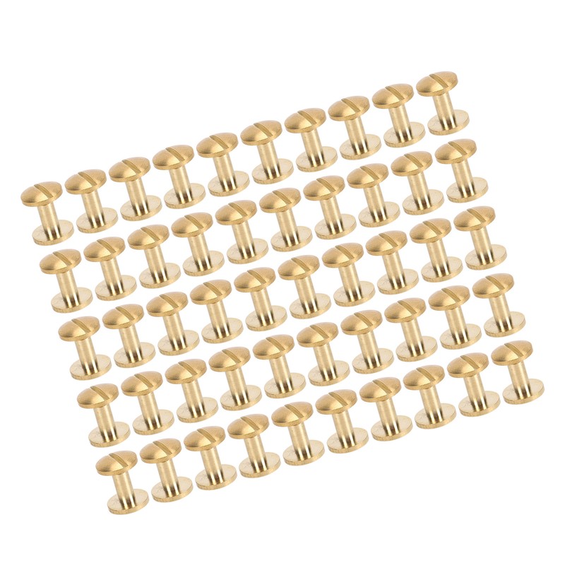 50 Set Leather Fasteners Kit Rivets for Binding Belt Strap