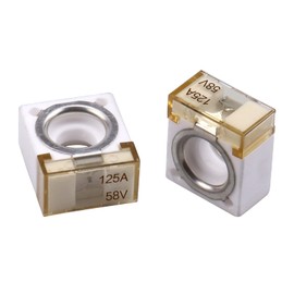 VOZINMOST 58V HABF Rated Battery Fuse 125A Terminal HABF Fuse 125A for Protection of Automobiles RVs Cranes Ships Charging Piles (Pack of 2)