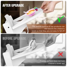 HLVEIN for Stokke Tripp Trapp Tray,White-Smooth Surface Powerful Suction,Easy to Clean,Compatible with Stokke Tripp Trapp Chair(V2 and Beyond),Made with BPA-Free Plastic