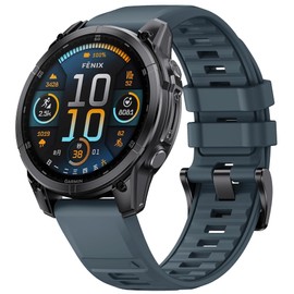 For Garmin Fenix 8 Watch Band, 2025 Upgraded Silicone Rubber Material, 22mm/26mm, Quick Fit for 47mm/51mm, AMOLED, Solar, Compatible with Fenix E/8/7/6/5, Instinct 2/2X Band Replacement