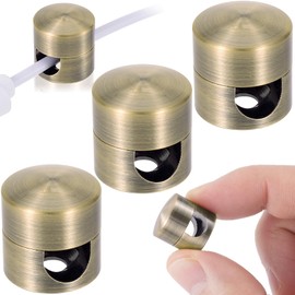 HINZIC 3Pcs Cable Anchors for Desk Organization, Metal Cord Management, Adhesive Wire Holder, Adjustable Phone Charger Clip for Nightstand Desktop Wall Office Home