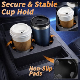 19154712 Cup Holder Compatible with 2007-2013 Chevy Silverado Avalanche Sierra 2007-2014 Suburban Tahoe Escalade - Floor Mounted Front Center Console Dual Beverage Drink Insert