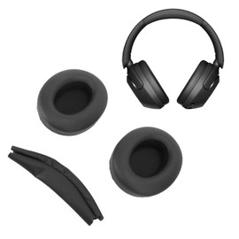 Jectse Soft Memory Foam Sponge Ear Pads with Headband Cover - Long Lasting Comfort and Noise Isolation - for WH XB910N Headphones (Black)