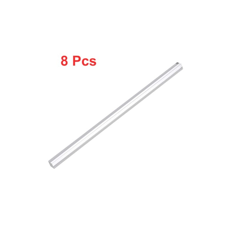 TOP-VIGOR 8Pcs Acrylic Square Rod, 10mm x 10mmmm x 250mm