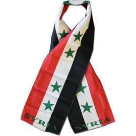 Trade Winds Syria Syrian Country Lightweight Flag Printed Knitted Style Scarf 8"x60"