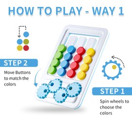 Montessori Learning Toys Slide Puzzle Brain Teaser Games Educational Toys Handheld Travel Games Logic Puzzle Game for Kids Boys Girls Age 3 4 5 6 7 Years Old