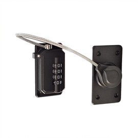 Refrigerator Lock,4-Digit Combination Fridge Lock, Refrigerator & File Cabinet Safety Locks, for Fridge, Cabinets, Window,Drawers (Black-1pcs)