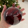 Red Glass Ornaments - Swirl Blown Glass Holiday Christmas Tree
