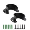 2pcs Closet Rod Support Flange Socket Fixing U Shape Flange
