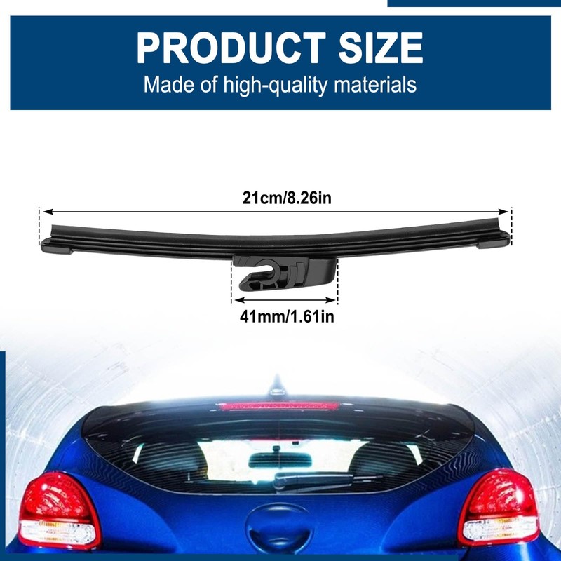 SYudwen Rear Windshield Wiper Blade Compatible with Hyundai Veloster 2012-2016