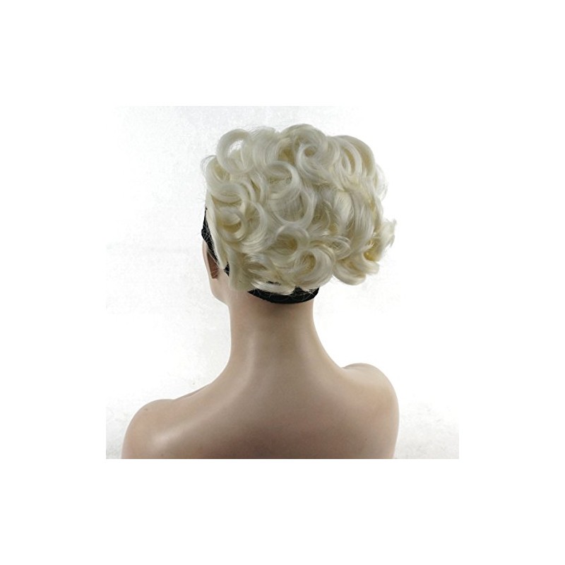 Lydell Short Messy Curly Dish Hair Bun Extension Stretch hair